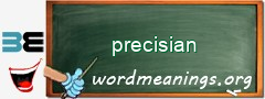 WordMeaning blackboard for precisian